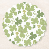 Green Cloverleaf St Patrick Day Garden Untersetzer (Vorderseite)