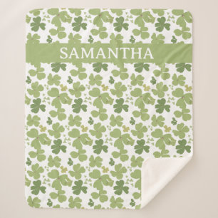 Green Cloverleaf St Patrick Day Individuelle Name Sherpadecke