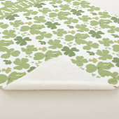 Green Cloverleaf St Patrick Day Individuelle Name Sherpadecke (3/4)