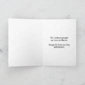 Green Cloverleaf St. Patrick's 18. Geburtstag Karte (Innenseite)