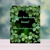 Green Clovers Baby Dusche Acrylschild (Neutral)