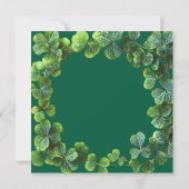 Green Clovers Baby Dusche Dankeskarte (Rückseite)