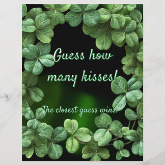Green Clovers Baby Dusche Flyer