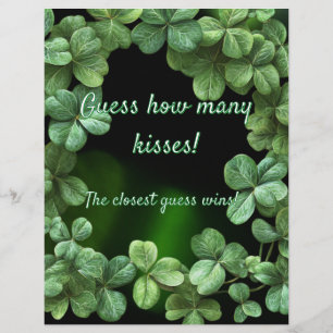 Green Clovers Baby Dusche Flyer