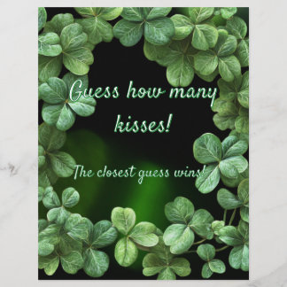 Green Clovers Baby Dusche Flyer