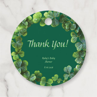 Green Clovers Baby Dusche Geschenkanhänger