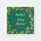 Green Clovers Baby Dusche Serviette (Vorderseite)