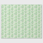 Green Clovers Kleeblatt Background St. Patrick's D Geschenkpapier (Flach)