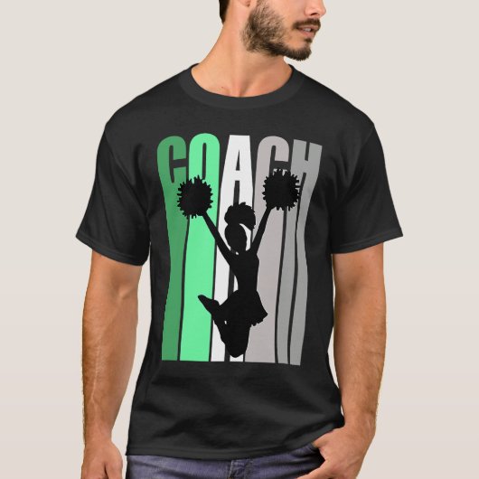 Green Coach Of Cheerleading Cheerleader Coach Teac T-Shirt (Vorderseite)