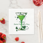 Green Cocktail Kleeblatts St Patricks Day Party Serviette (Beispiel)