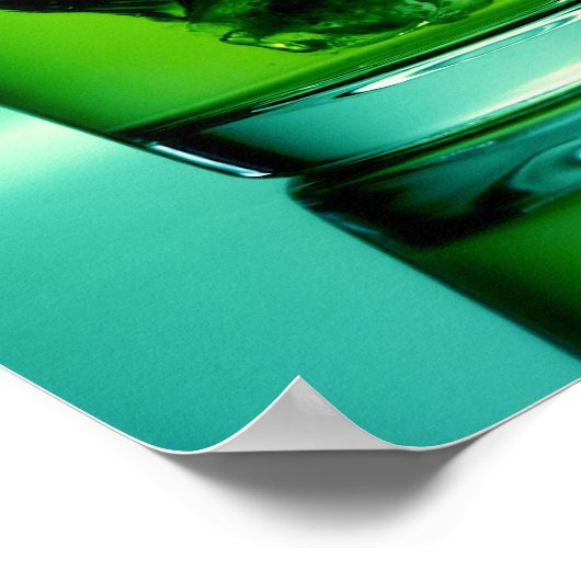 Green Cocktail Poster (Ecke)