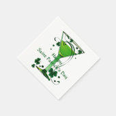 Green Cocktail St Patricks Day Standard Cocktail Serviette (Ecke)