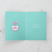 Green Coffee & Friends Geburtstagsgrüße Karte (Innenseite)