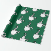 Green Coffee Wrapping Paper Geschenkpapier (Ungerollt)