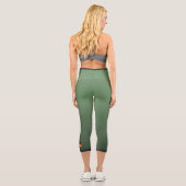 Green Color Gradient with Germany Flag Capri Leggings (Rückseite)