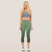 Green Color Gradient with Germany Flag Capri Leggings (Vorderseite)