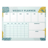 Green Colorful Weekly Terminer Tear Away Notizblock (Vorderseite)