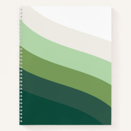 Green Colour Shades Spiral Notebook Notizblock
