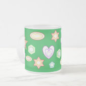 Green colour Shapes mug Mattglastasse (Vorderseite Links)