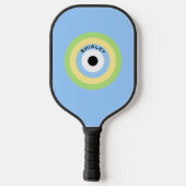 Green Combining Bullseye von Shirley Taylor Pickleball Schläger (Rückseite)