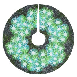 Green Compass Gemstone Kristall Glitzer Sparkle Polyester Weihnachtsbaumdecke