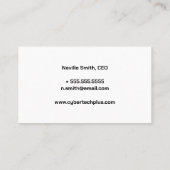 Green Computer Chip und Circuit IT Tech Visitenkarte (Rückseite)