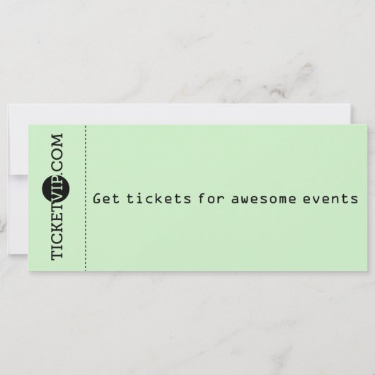 Green Concept Ticket Party Einladung (Rückseite)