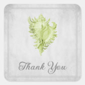 Green Conch Muschel Danke Stickers (Vorderseite)