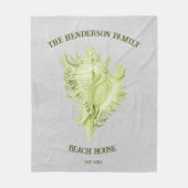 Green Conch Muschel Fleece Blanket (Vorderseite)