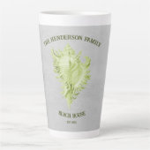 Green Conch Muschel Latte Tasse (Vorderseite)