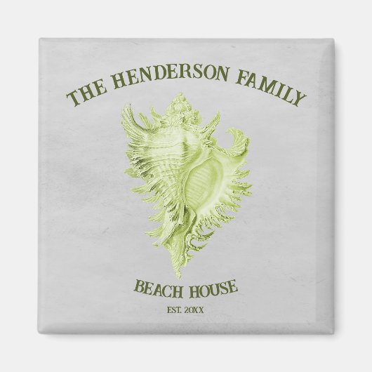 Green Conch Muschel Magnet (Vorne)