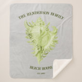 Green Conch Muschel Sherpa Blanket Sherpadecke (Vorderseite)