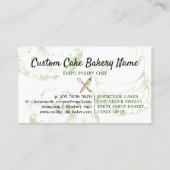 Green Confectionery Baker Lady niedlich Girl Visitenkarte (Rückseite)