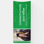 Green Confetti 2023 Graduate Foto Abschluss Banner (Vertikal)