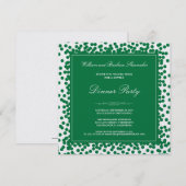 Green Confetti Party Einladung (Vorne/Hinten)
