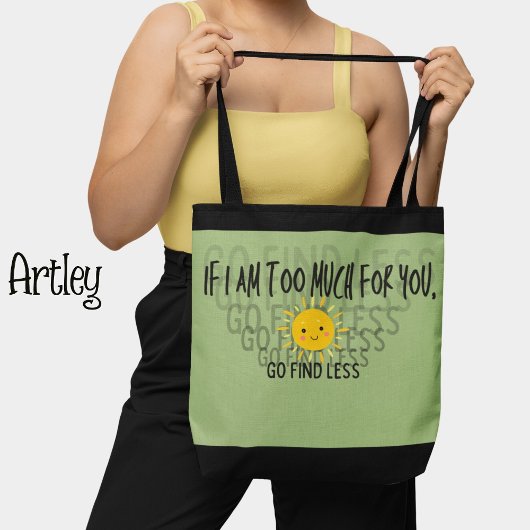 Green Confident Woman Happy Sunshine Tasche