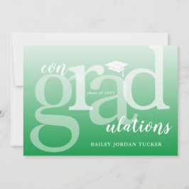 Green ConGRADulationen Abschluss Glückwunsch