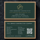 Green Construction Handyman QR Code Professional Visitenkarte