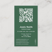 Green Contract Lawyer Business Card Treuekarte (Rückseite)