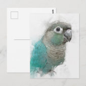 Green Conure Postcard Nr. 3 Postkarte (Vorne/Hinten)