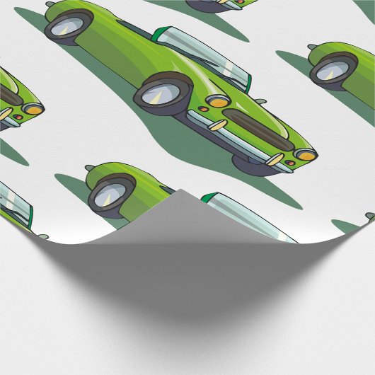 Green Convertible Car Geschenkpapier