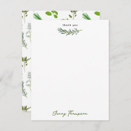 Green Cooking Kulinarische Gartenkräuter Individue Dankeskarte