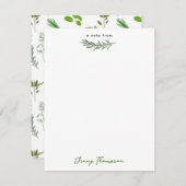 Green Cooking Kulinarische Gartenkräuter Individue Mitteilungskarte (Vorne/Hinten)