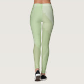 Green, cool, trendy watercolor abstract pattern leggings (Rückseite)