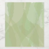 Green, cool, trendy watercolor abstract pattern weinetikett (Einzelnes Label)