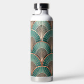 GREEN & COPPER ART DECO-PATTER TRINKFLASCHE (Rechts)