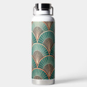 GREEN & COPPER ART DECO-PATTER TRINKFLASCHE (Rückseite)
