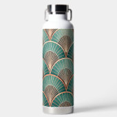 GREEN & COPPER ART DECO-PATTER TRINKFLASCHE (Vorderseite)