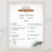 Green, Copper Pine Needles Eagle Court of Honor Flyer (Vorne)