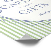 Green Coquette Bow Rocking Horse Cards & Gifts Poster (Ecke)